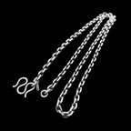 M Necklace 925 silver Handmade Mens Angle chain necklace