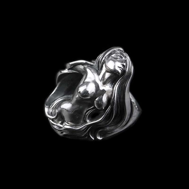 Goddess ring 925 silver Goddess of beauty rings  Hover Image