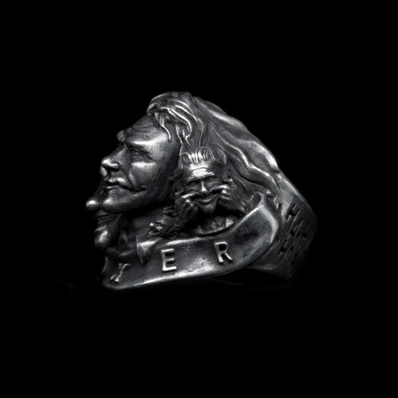 Clown ring 925 silver JOKER rings