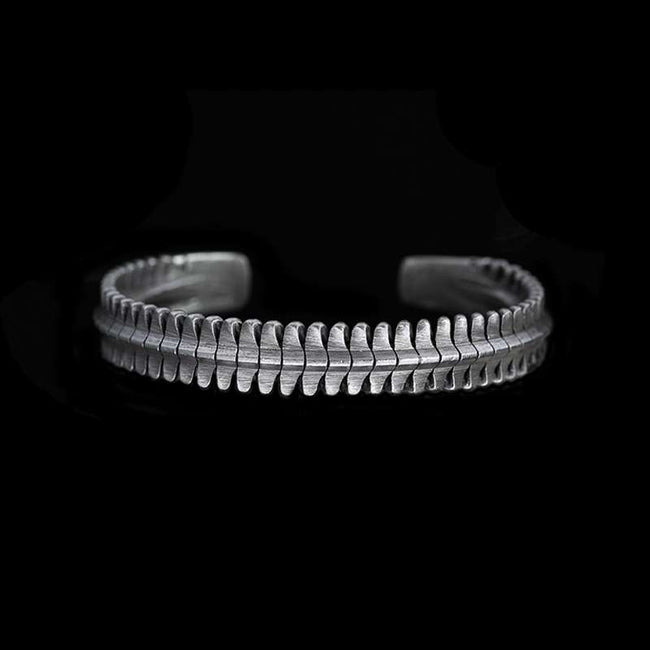 Spine Bracelet Handmade 925 silver Keel Bracelet SSB105 Hover Image
