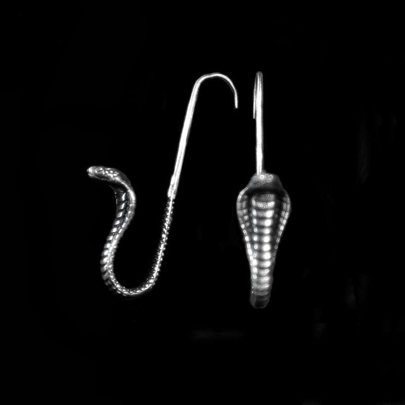 Cobra earring 925 sterling silver snake earrings