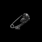 Skull brooch 990 sterling silver brooch