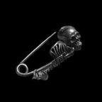 Skull brooch 990 sterling silver brooch