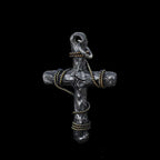 crucifix cross round pendant​ 925 Silver cross pendant necklace