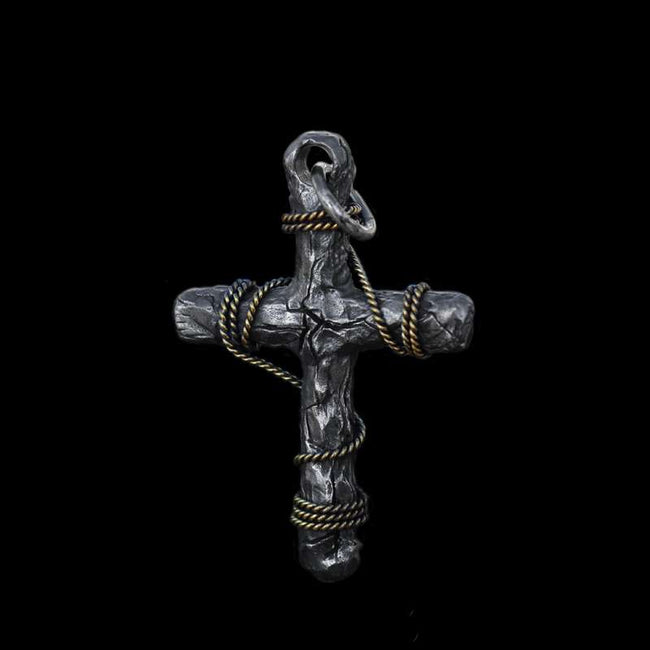 crucifix cross round pendant 925 Silver cross pendant necklace Main Image