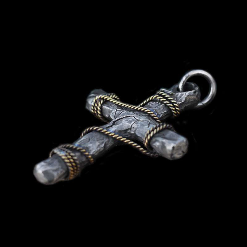 crucifix cross round pendant​ 925 Silver cross pendant necklace