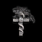 Cross Pendants for Men Silver​ Black Mamba Cross Pendant 