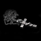 Cross Pendants for Men Silver​ Black Mamba Cross Pendant 