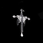 Soul and skeleton silver cross pendant 925 Silver skeleton cross necklace