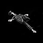 Soul and skeleton silver cross pendant 925 Silver skeleton cross necklace