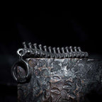 925 silver spine earrings mens skeleton earrings