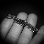 925 silver spine earrings mens skeleton earrings