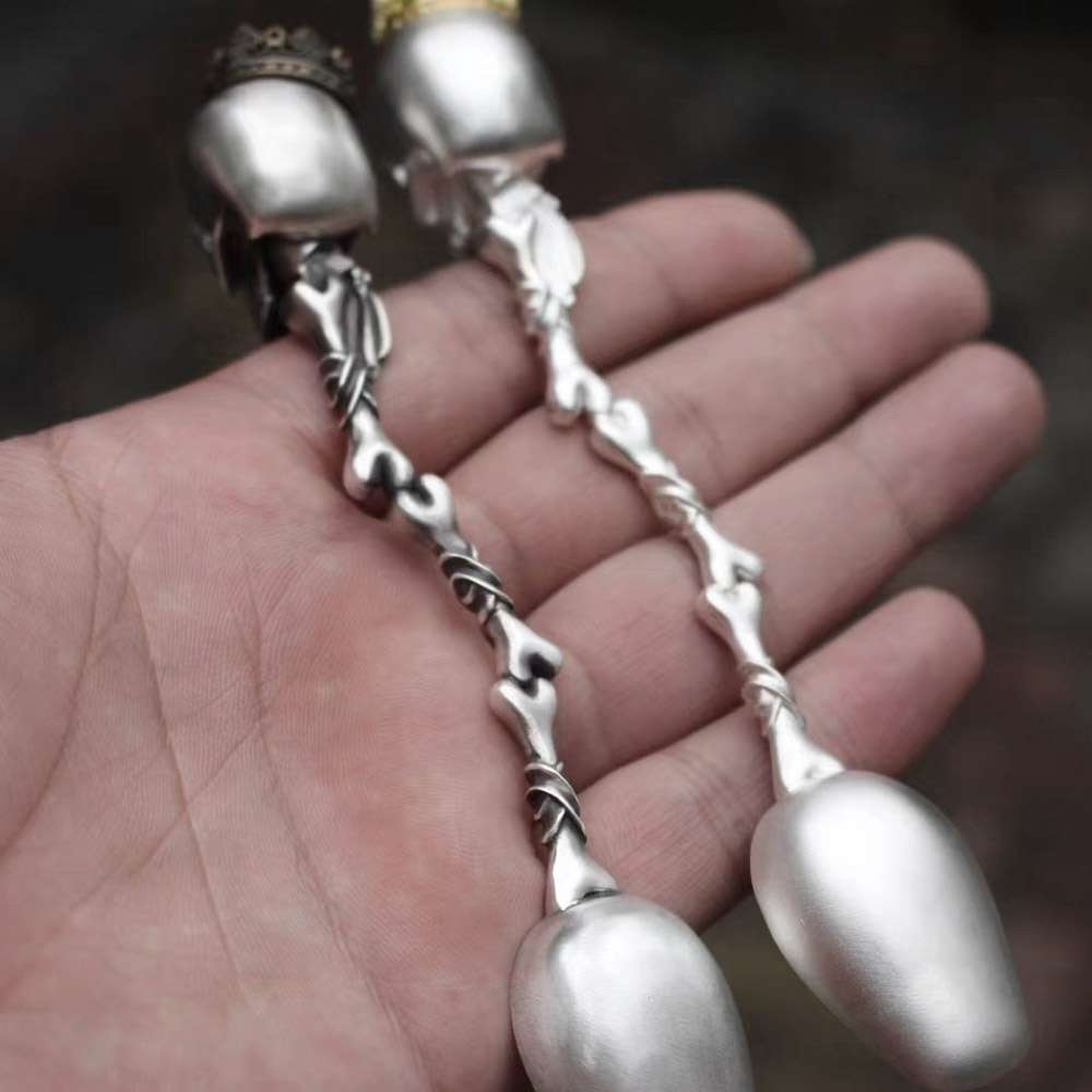 Silver Spoon and Skull Perfect Combination - Skull Silver Spoon