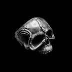 Rattlesnake skull rings 925 Snake Plate Skull rings for men 