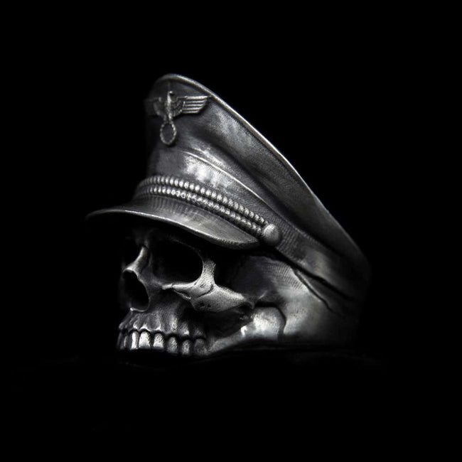 Skull Warrior Ring 925 Silver skull soldier rings for men Main Image