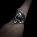 Skull Warrior Ring 925 Silver skull soldier rings for men