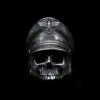 Skull Warrior Ring 925 Silver skull soldier rings for men