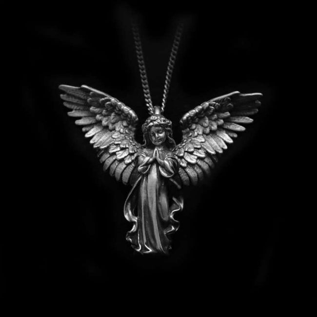 Cupid Angel pendant 925 Silver angel with wings pendant SSP207 Hover Image