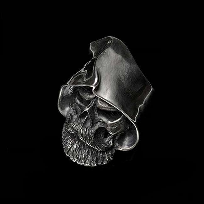 Unleash Your Style with Hat Covering Face Skull Rings Main Image