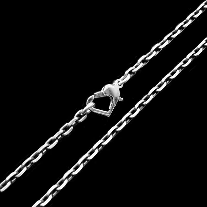 silver chain heart necklace 925 silver base chain necklace SSN48