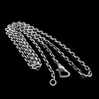 silver chain heart necklace 925 silver base chain necklace SSN48