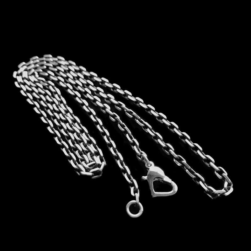 silver chain heart necklace 925 silver base chain necklace SSN48