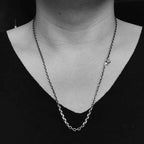 silver chain heart necklace 925 silver base chain necklace SSN48