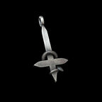 Snake Silver Cross pendant 925 silver Reverse Cross necklace