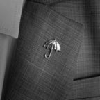 Umbrella brooch 925 silver brooches Bollar brooch Badge BRC-03