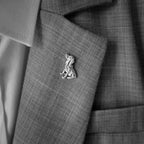 Dog brooch 925 silver brooches Bollar brooch Badge BRC-07