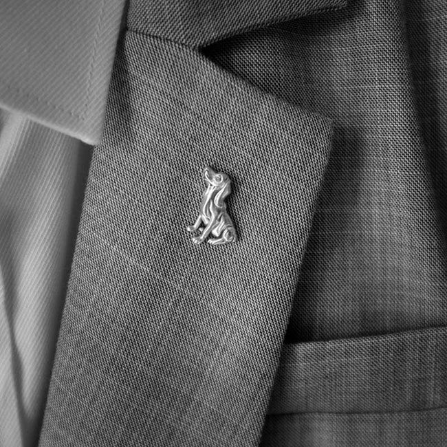 Dog brooch 925 silver brooches Bollar brooch Badge BRC-07 Main Image