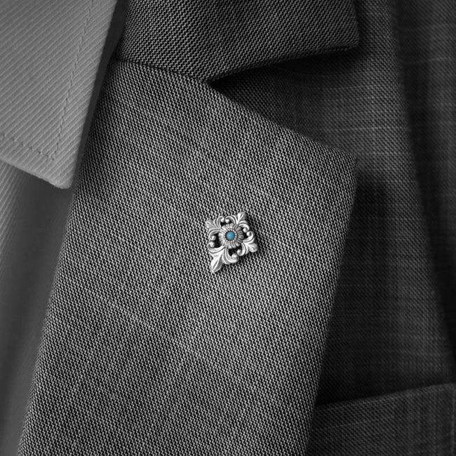 Lucky flower brooch 925 silver brooches Bollar brooch Badge BRC-08 Main Image