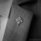 Clover brooch 925 silver brooches Bollar brooch Badge BRC-14