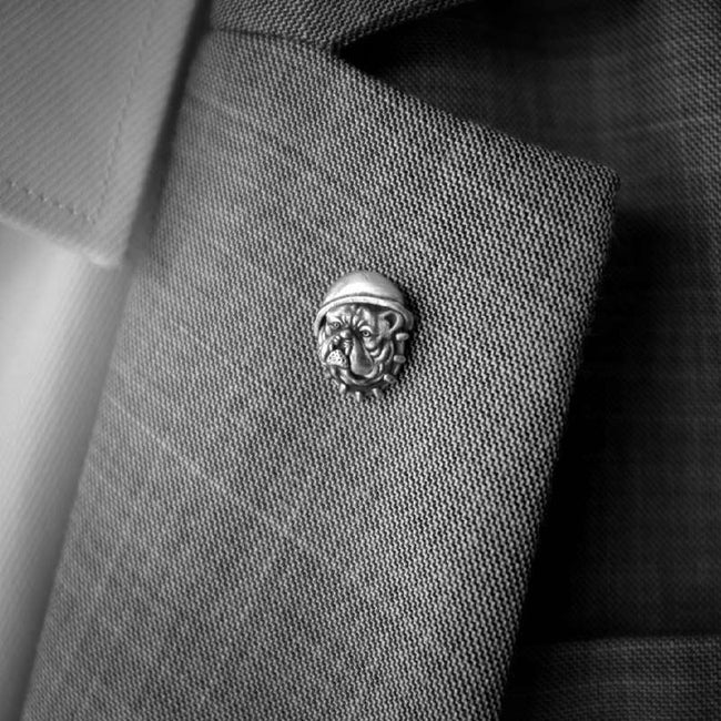 Bully dog brooch 925 silver brooches Bollar brooch Badge BRC-19 Main Image