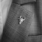 Bull brooch 925 silver brooches Bollar brooch Badge BRC-20