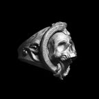 Snake ring with skull rings visual spectacle that demands attention