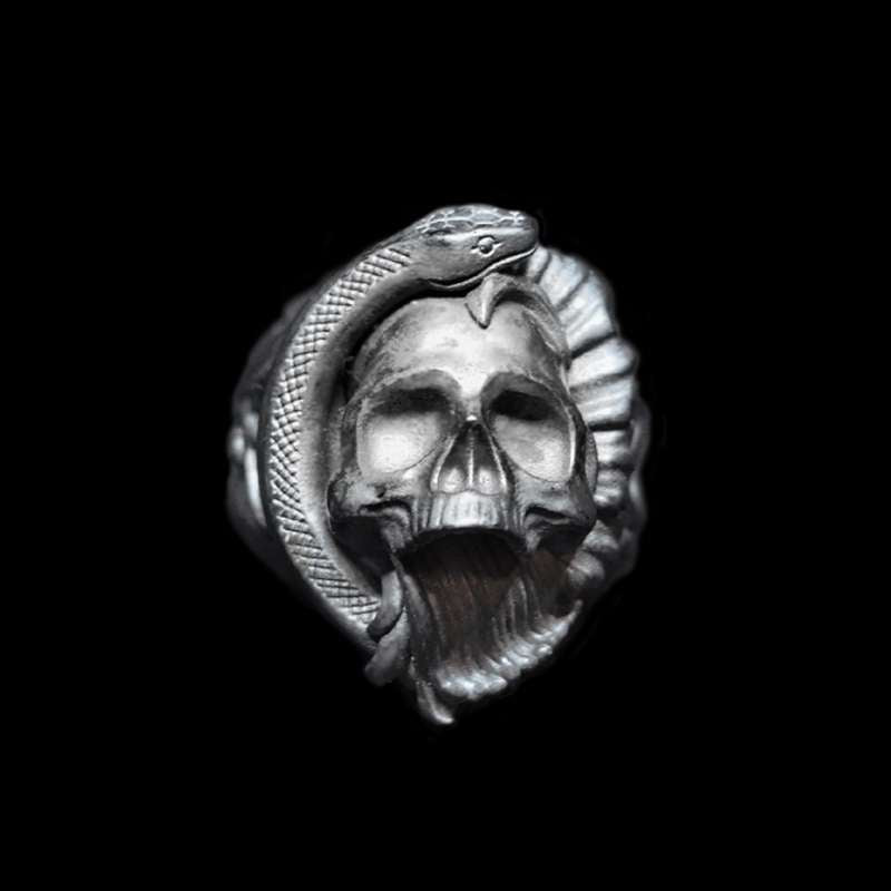Snake ring with skull rings visual spectacle that demands attention