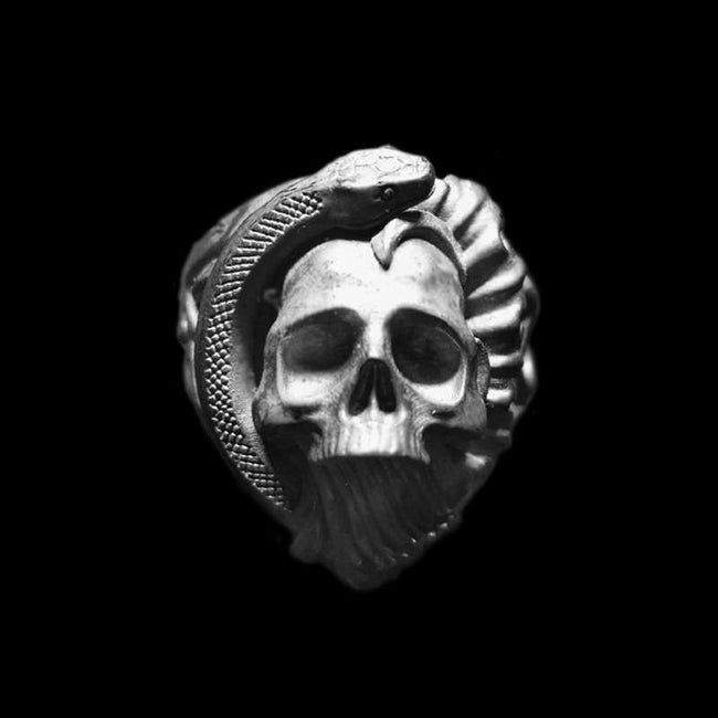 Snake ring with skull rings visual spectacle that demands attention Hover Image