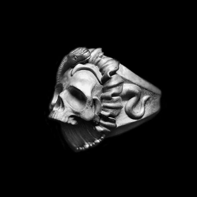 Snake ring with skull rings visual spectacle that demands attention Main Image