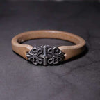 Mens Leather Bracelet Elegance Fusion Tochigi Saddle Leather Bracelet