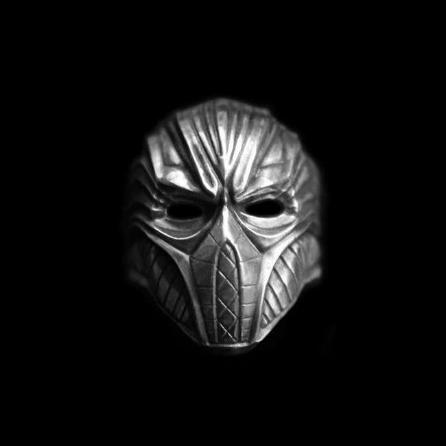 Ninja mask ring rings 925 Silver Skull mask rings for men SSJ303 Hover Image