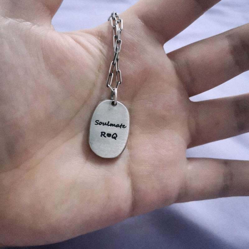 Fingerprint necklace Customize your real fingerprint Pendant Necklace