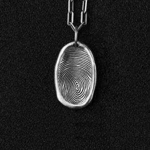 Fingerprint necklace Customize your real fingerprint Pendant Necklace