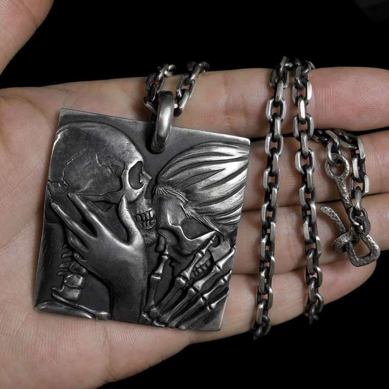 Mayhem Skull Necklace - I will love you even to death skull pendant