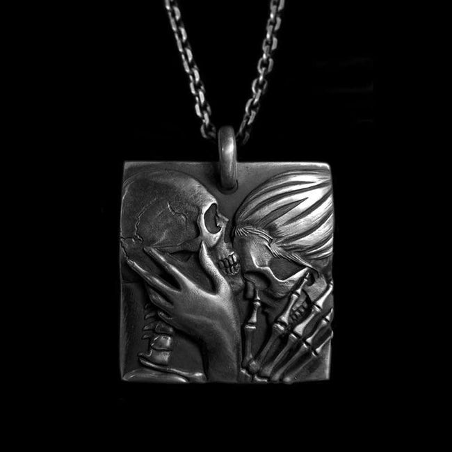 Mayhem Skull Necklace - I will love you even to death skull pendant Hover Image