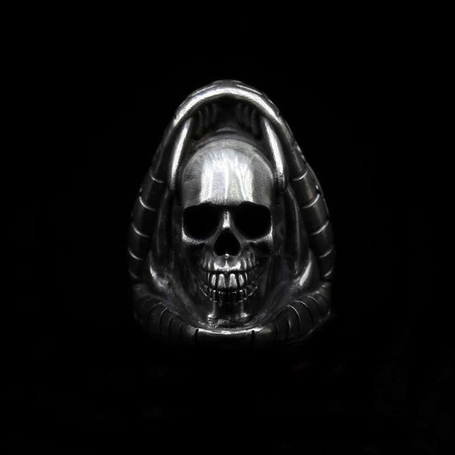 Black mamba snake rings Skull Defenders Against the Abyss Hover Image