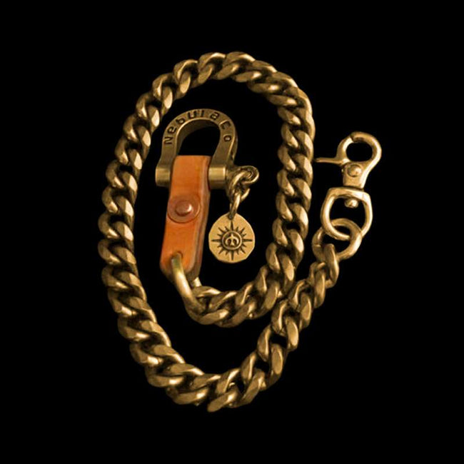 Wallet chain brass horseshoe buckle copper key chain Main Image
