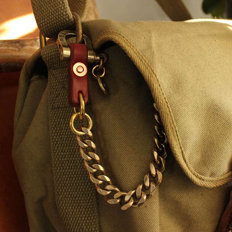 Wallet chain brass horseshoe buckle copper key chain