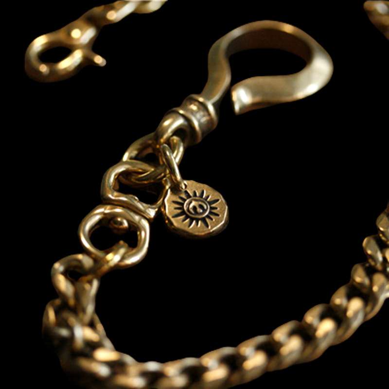 Wallet chain brass question mark buckle copper key chain