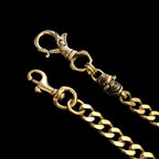 Wallet chain brass Double carved buckle skull copper key chain